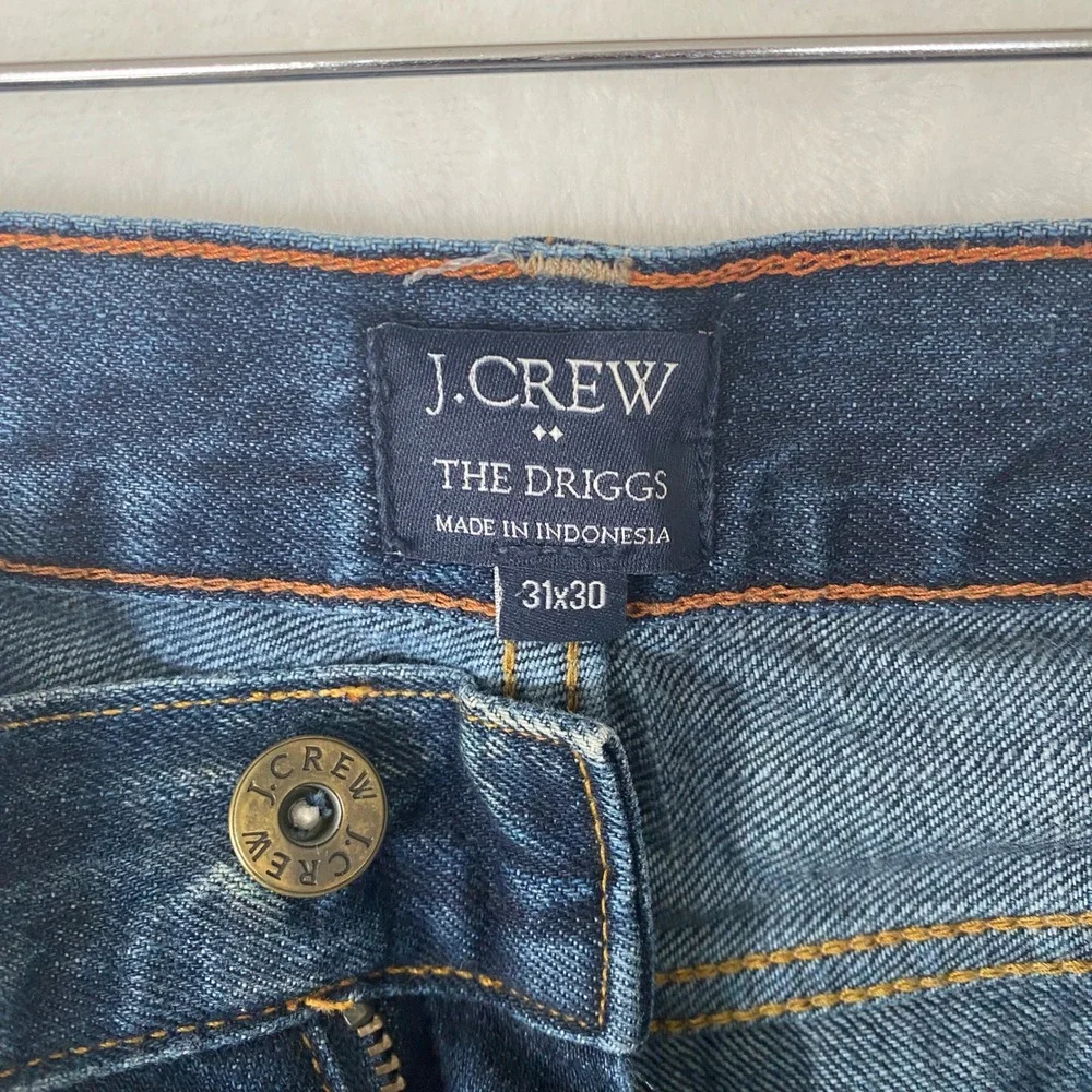 J Crew The Driggs Mens Jeans 31x30 Dark Wash‎ Straight Leg Cotton Denim